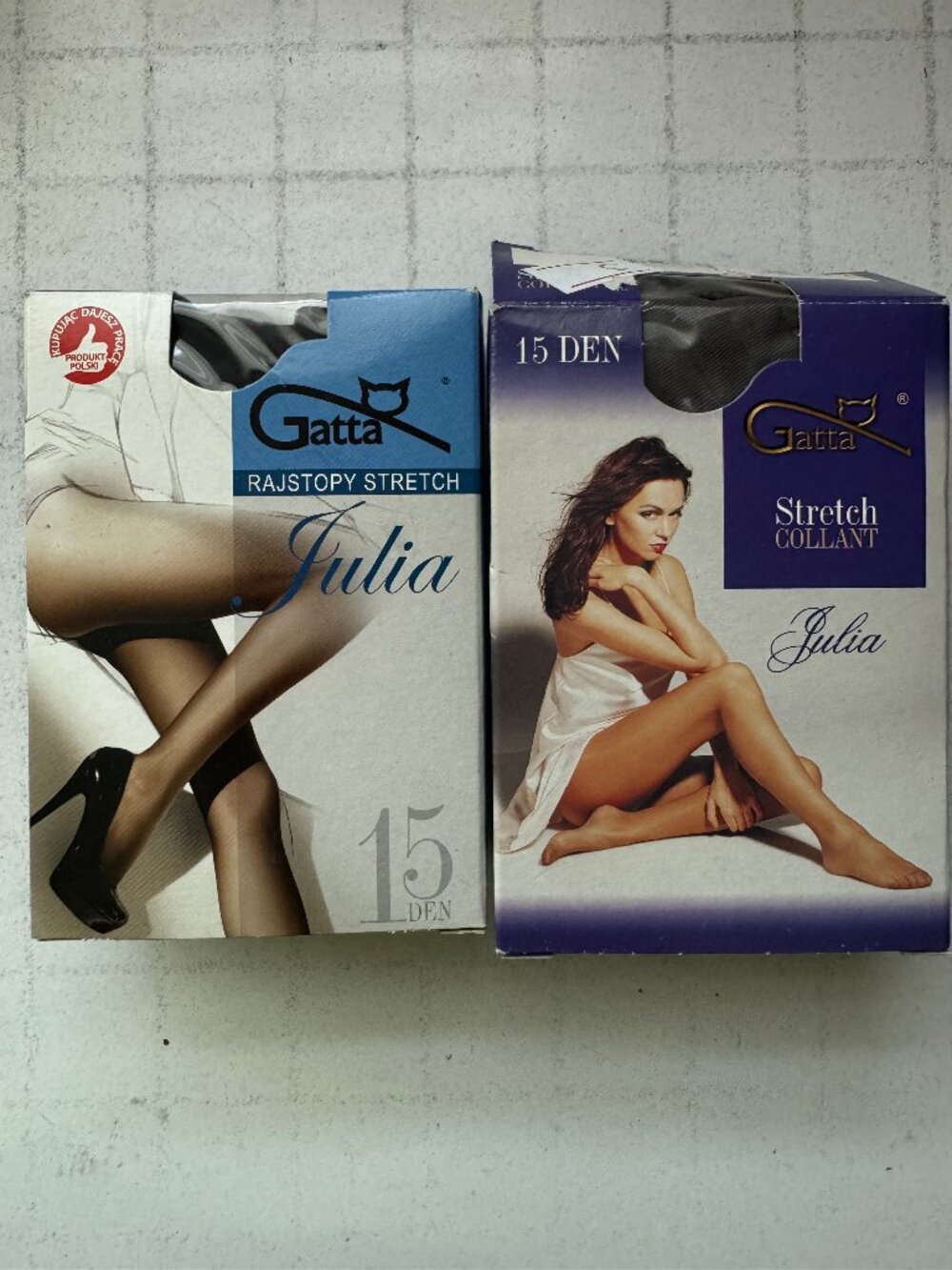 2 X Gatta 15den Classic Women STREATCH COLLANT Tights - GRIGIO, FUMO SIZE 3/M